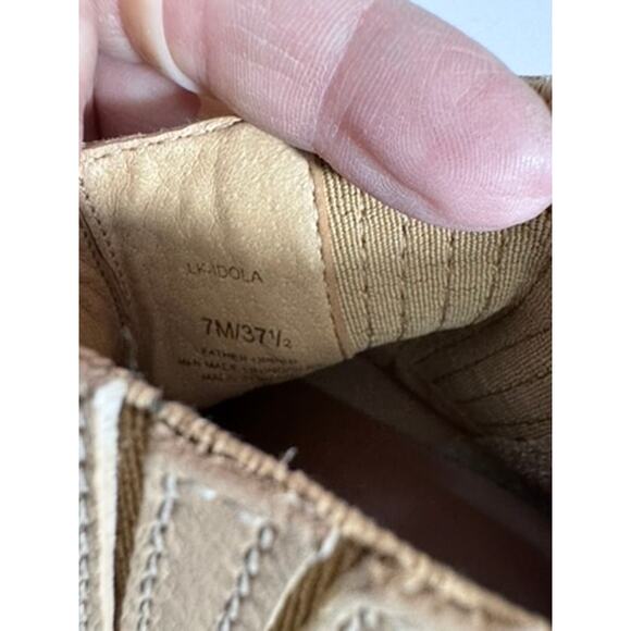 "LUCKY BRAND" Leather Slip On Booties Sz 7 Western Cowgirl Rodeo Country Girl - Picture 10 of 14